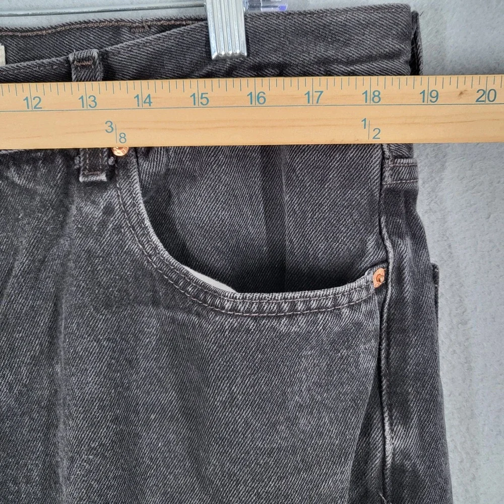 Levi's 550 Jeans Men's 40x32 Black Denim Relaxed Fit Washed Distressed Pockets C